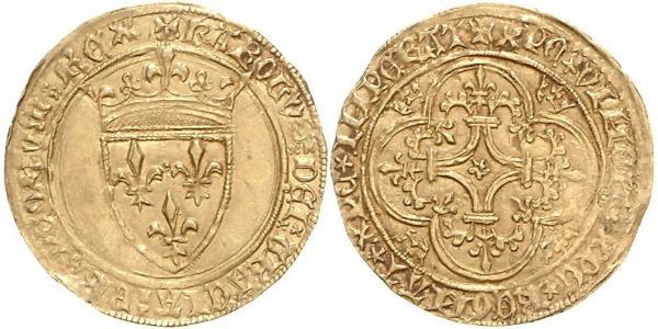 1 Экю Франкське королівство (843-1791) Золото Карл VI Божевільний (1368-1422)