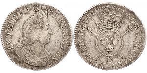 1 Экю Королевство Франция (843-1791) Серебро Людовик XIV (1638-1715)