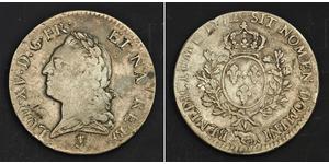 1 Экю Королевство Франция (843-1791) Серебро Людовик XV (1710-1774)