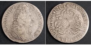 1 Экю Королевство Франция (843-1791) Серебро Людовик XIV (1638-1715)
