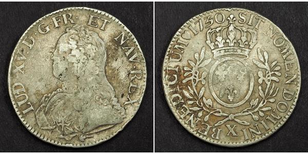 1 Экю Королевство Франция (843-1791) Серебро Людовик XV (1710-1774)