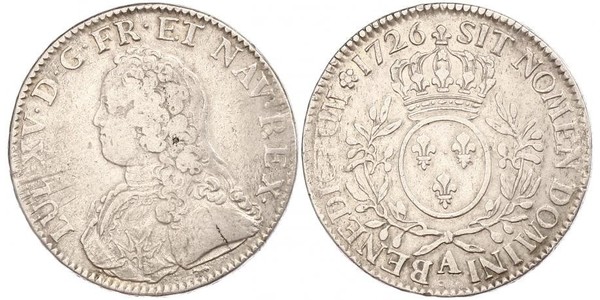1 Экю Королевство Франция (843-1791) Серебро Людовик XV (1710-1774)