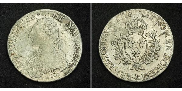 1 Экю Королевство Франция (843-1791) Серебро Людовик XVI (1754 - 1793)