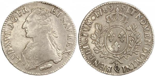 1 Экю Королевство Франция (843-1791) Серебро Людовик XVI (1754 - 1793)