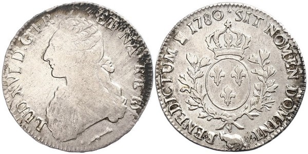 1 Экю Королевство Франция (843-1791) Серебро Людовик XVI (1754 - 1793)