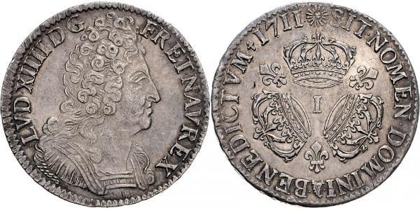 1 Экю Королевство Франция (843-1791) Серебро Людовик XIV (1638-1715)
