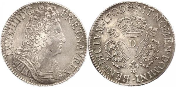 1 Экю Королевство Франция (843-1791) Серебро Людовик XIV (1638-1715)