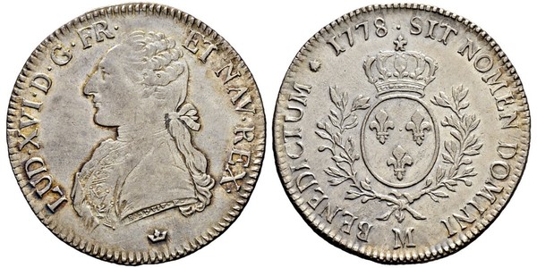 1 Экю Королевство Франция (843-1791) Серебро Людовик XVI (1754 - 1793)