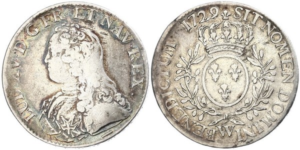 1 Экю Королевство Франция (843-1791) Серебро Людовик XV (1710-1774)