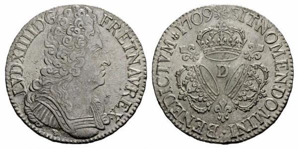 1 Экю Королевство Франция (843-1791) Серебро Людовик XIV (1638-1715)