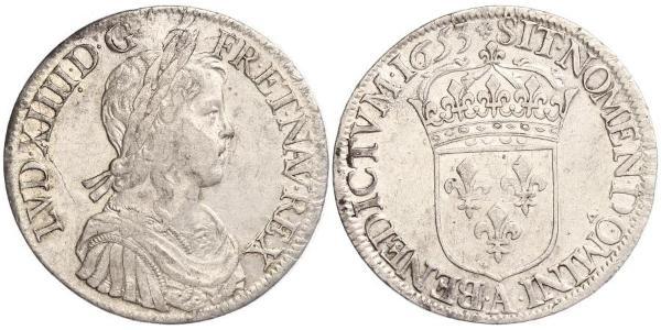 1 Экю Франция Серебро Людовик XIV (1638-1715)