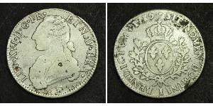 1 Экю Франкське королівство (843-1791) Срібло Людовик XVI (1754 - 1793)