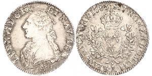 1 Экю Франкське королівство (843-1791) Срібло Людовик XVI (1754 - 1793)