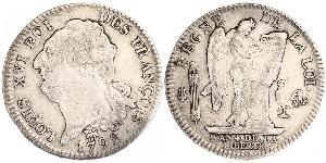 1 Экю Франкське королівство (843-1791) Срібло Людовик XVI (1754 - 1793)