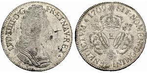 1 Экю Франкське королівство (843-1791) Срібло Людовик XIV (1638-1715)