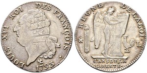 1 Экю Франкське королівство (843-1791) Срібло Людовик XVI (1754 - 1793)