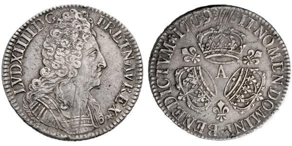 1 Экю Франкське королівство (843-1791) Срібло Людовик XIV (1638-1715)