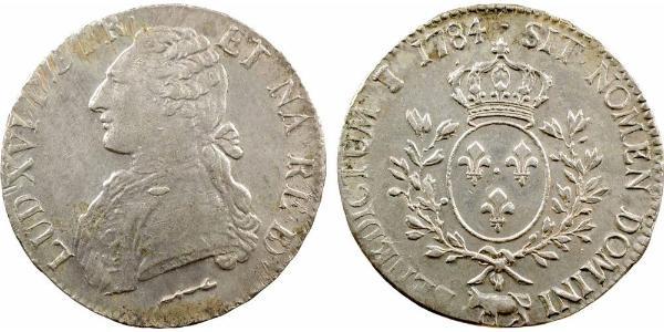 1 Экю Франкське королівство (843-1791) Срібло Людовик XVI (1754 - 1793)