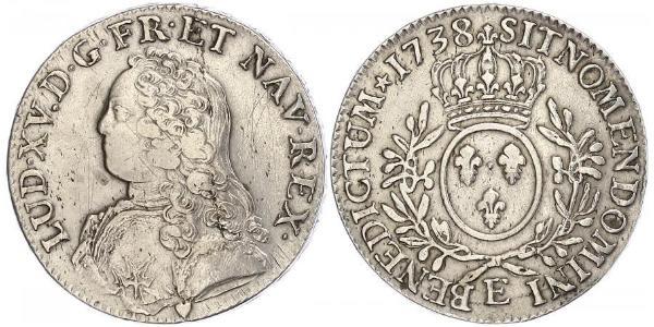 1 Экю Франкське королівство (843-1791) Срібло Людовик XV(1710-1774)