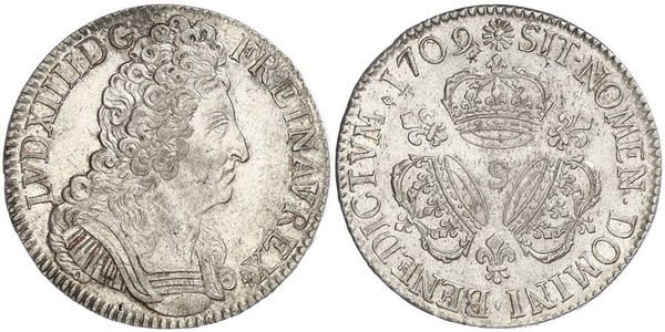 1 Экю Франкське королівство (843-1791) Срібло Людовик XIV (1638-1715)