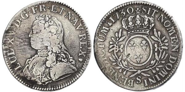1 Экю Франкське королівство (843-1791) Срібло Людовик XV(1710-1774)