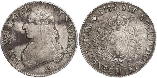 1 Экю Франкське королівство (843-1791) Срібло Людовик XVI (1754 - 1793)