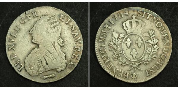 1 Экю Франкське королівство (843-1791) Срібло Людовик XVI (1754 - 1793)