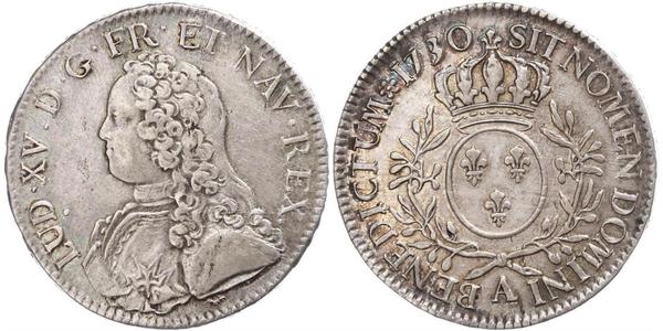 1 Экю Франкське королівство (843-1791) Срібло Людовик XV(1710-1774)