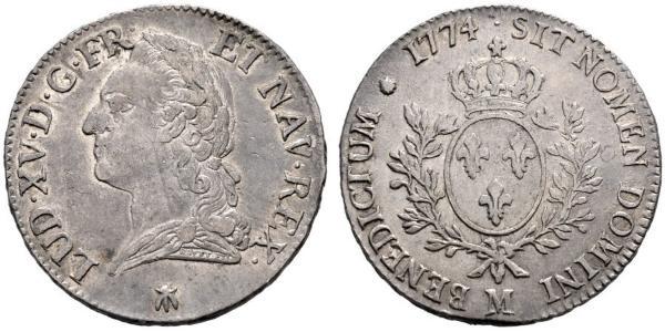1 Экю Франкське королівство (843-1791) Срібло Людовик XV(1710-1774)