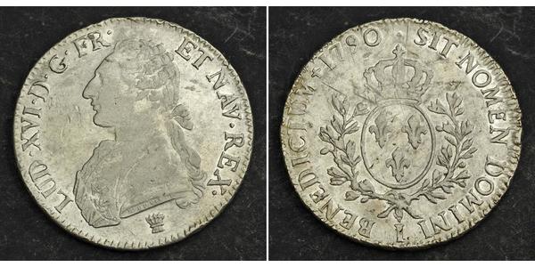 1 Экю Франкське королівство (843-1791) Срібло Людовик XVI (1754 - 1793)
