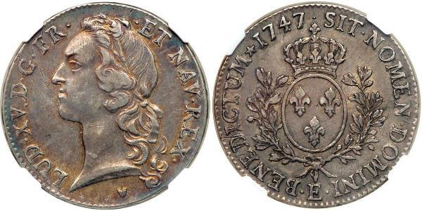 1 Экю Франкське королівство (843-1791) Срібло Людовик XV(1710-1774)