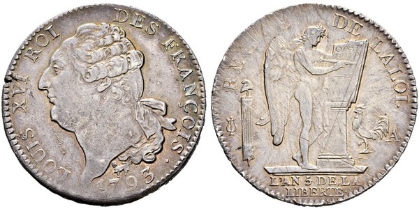 1 Экю Франкське королівство (843-1791) Срібло Людовик XVI (1754 - 1793)