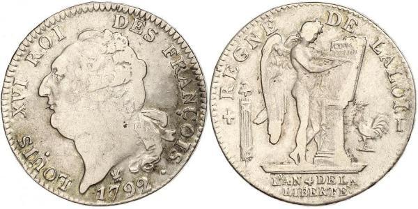 1 Экю Франкське королівство (843-1791) Срібло Людовик XVI (1754 - 1793)