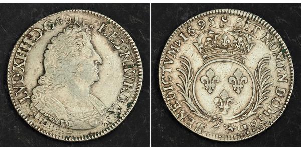 1 Экю Франкське королівство (843-1791) Срібло Людовик XIV (1638-1715)