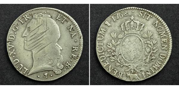 1 Экю Франкське королівство (843-1791) Срібло Людовик XV(1710-1774)