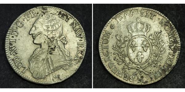 1 Экю Франкське королівство (843-1791) Срібло Людовик XVI (1754 - 1793)