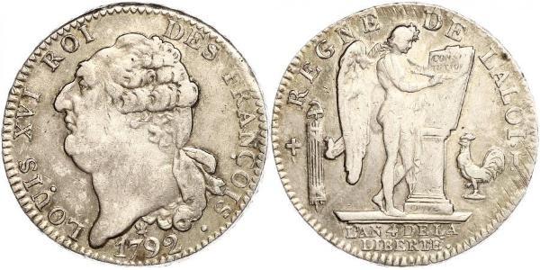 1 Экю Франкське королівство (843-1791) Срібло Людовик XVI (1754 - 1793)