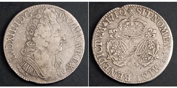 1 Экю Франкське королівство (843-1791) Срібло Людовик XIV (1638-1715)