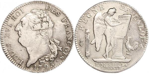 1 Экю Франкське королівство (843-1791) Срібло Людовик XVI (1754 - 1793)