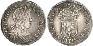 1 Экю Франція Срібло Людовик XIV (1638-1715)