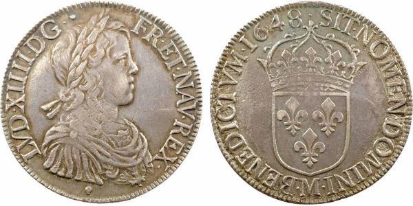 1 Экю Франція Срібло Людовик XIV (1638-1715)