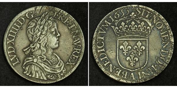1 Экю Франція Срібло Людовик XIV (1638-1715)