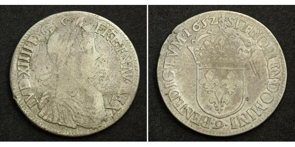 1 Экю Франція Срібло Людовик XIV (1638-1715)