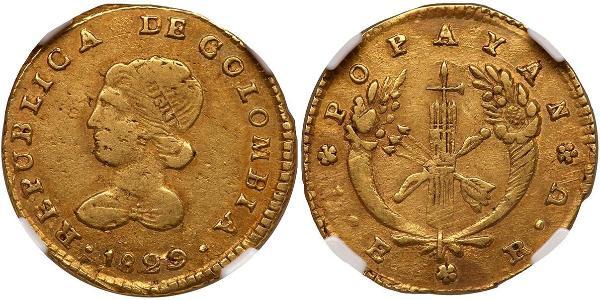 1 Эскудо Великая Колумбия (1819 - 1831) Золото 