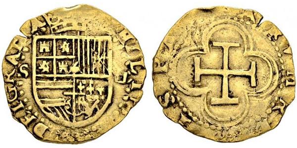 1 Эскудо Габсбургская империя (1526-1804) / Испания Золото Филипп II (король Испании) (1527-1598)