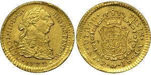 1 Эскудо Новая Гранада (1717 - 1819) Золото Карл III король Испании (1716 -1788)