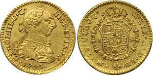 1 Эскудо Новая Испания (1519 - 1821) Золото Карл III король Испании (1716 -1788)