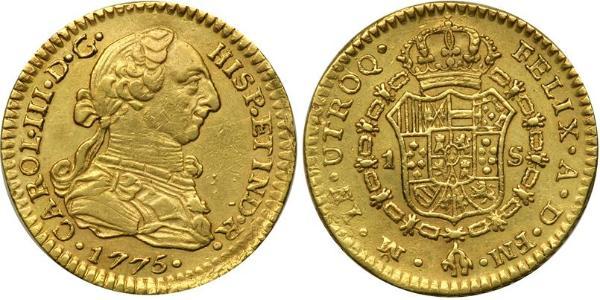1 Эскудо Новая Испания (1519 - 1821) Золото Карл III король Испании (1716 -1788)