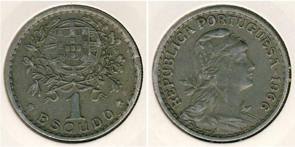 1 Эскудо Вторая Португальская республика (1933 - 1974) Никель/Медь 
