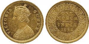 1vet Mohur Britisch-Indien (1858-1947) Gold Victoria (1819 - 1901)